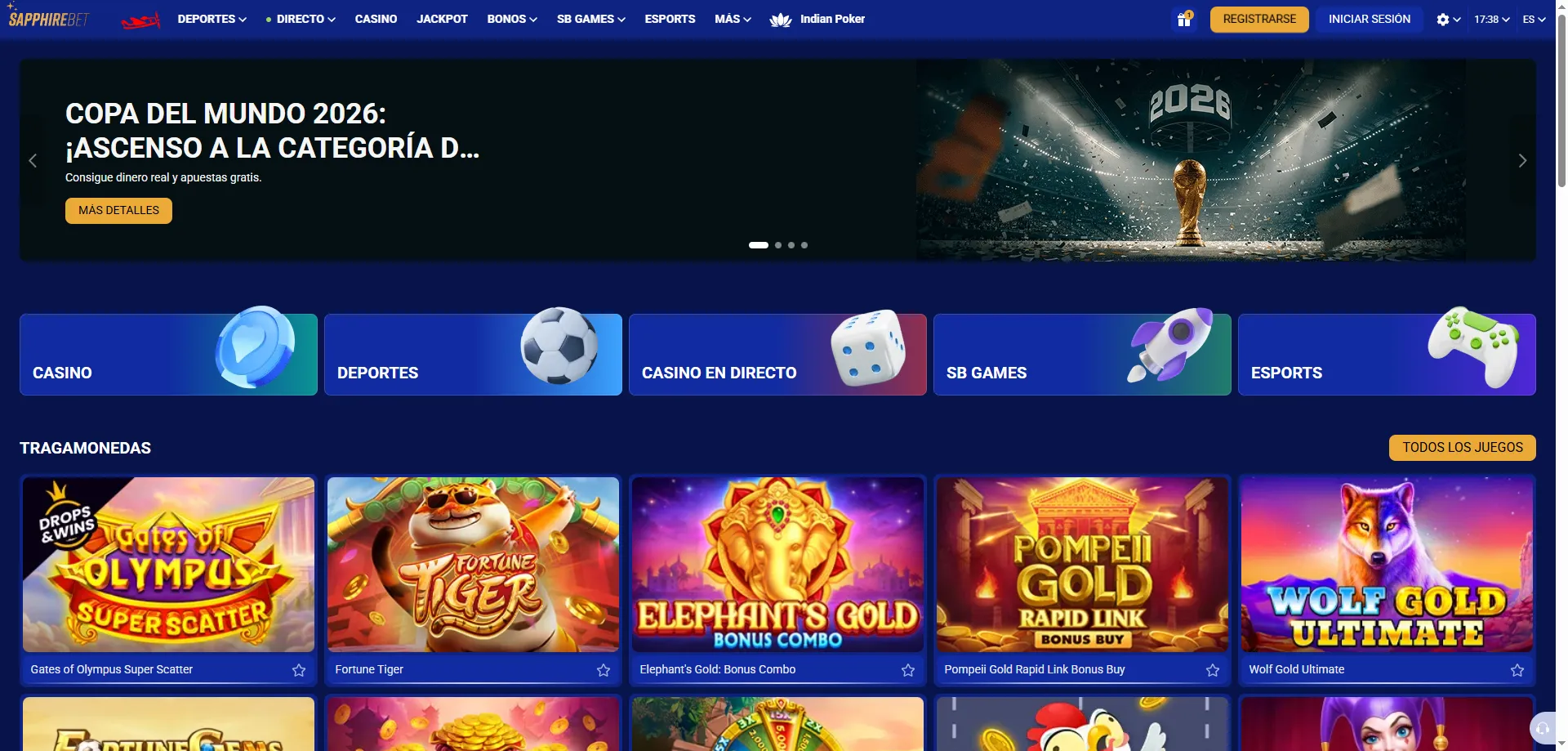 SapphireBet casino y apuestas deportivas en Argentina — plataforma oficial 2026
