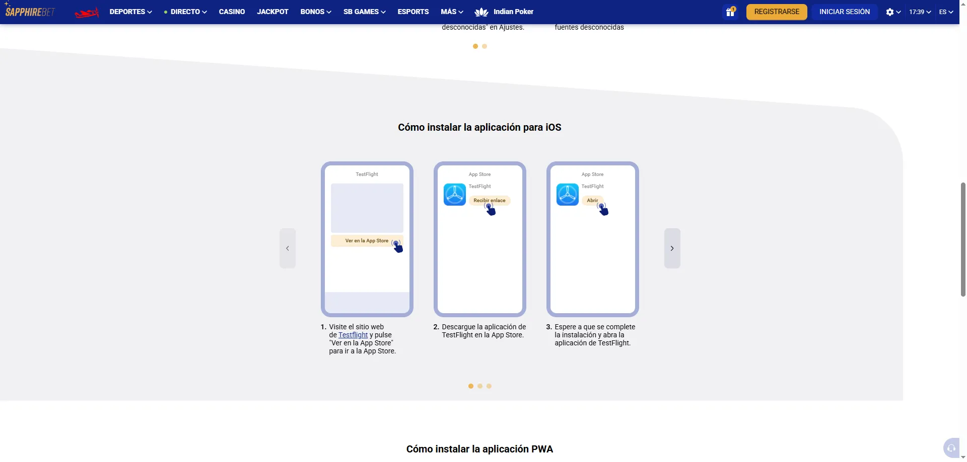 SapphireBet app Android descarga APK — casino y apuestas en Argentina